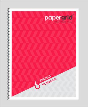 papergrid Spiral B5 - 26.7 cm x 20.3 cm, 6 Subjects, Single Line B5 Notebook Single Line 300 Pages