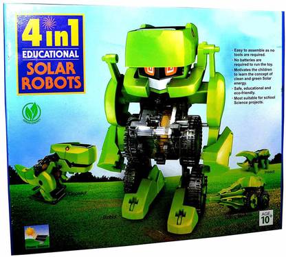 moreyaji 4 in 1 Educational Solar Robot DIY Solar kit for Kids,Solar Powered Dinosaur Mounting Kit Science Solar Toy Age-8+