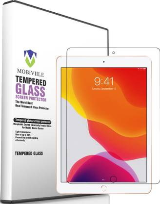MOBIVIILE Edge To Edge Tempered Glass for Apple iPad 7th Gen 10.2 inch