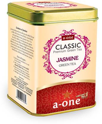 A-ONE Classic Premium Jasmine Green Tea 100g Tin Box Jasmine Green Tea Tin
