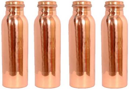 Royal-T pure Copper Water Bottle, Set of 4 Bottles 1000 ml Bottle
