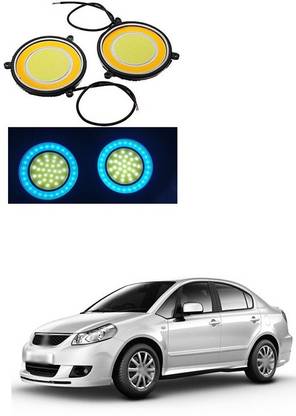 PRTEK Round COB LED Switchback DRL Light 2.83" Diameter Side Car Fancy Lights  (Blue, White) A143 Car Fancy Lights