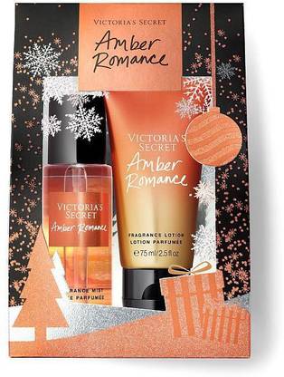 Victoria's Secret Secret Amber Romance Fragrance Mist 75ML(2.5 fl oz) + Body Lotion 75ML(2.5 fl oz) Gift Set