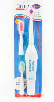 Oneclickshopping Electric Massage Toothbrush 3 Head Replacement Electric Toothbrush