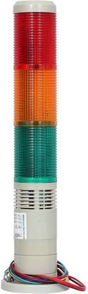 brow Industrial Signal Tower Lamp with Buzzer 3 LED Red Green Yellow Lamp 24V DC (3 Tier) Fire Alarm