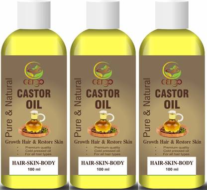 Cargo Cold Pressed (Organic) Castor Oil for Skin, Body & Hair Oil-300ML Hair Oil