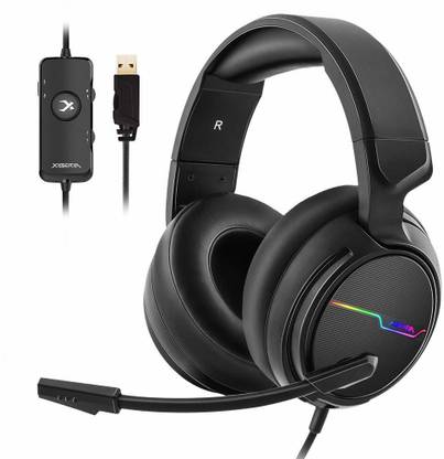 Jeecoo USB Pro Gaming Headset for PC- 7.1 Surround Sound Headphones Wired