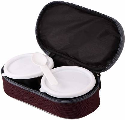 Crystalware Insulated Double conainer Lunch Box 2 Containers Lunch Box