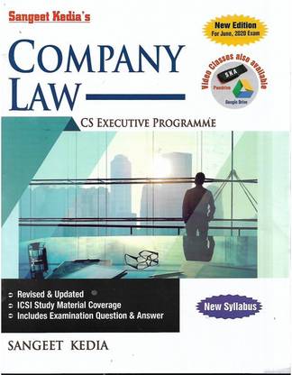 CS Executive Company Law New Syllabus By Sangeet Kedia Applicable For June 2020 Exam