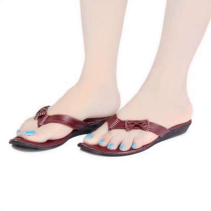 Women Maroon Flats