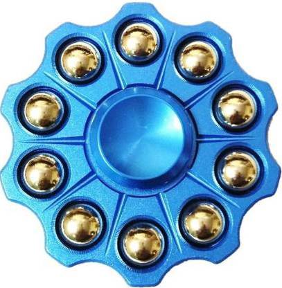 BIZNESSMIND Super Fast Ten Ball Fidget Spinner (3 to 5 minutes Guaranteed Spin)- Blue