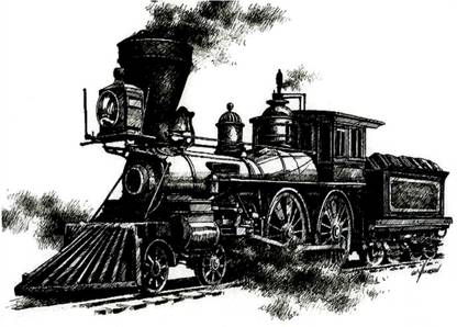 Ordershock Train Locomotive Men and Women Waterproof Tattoo