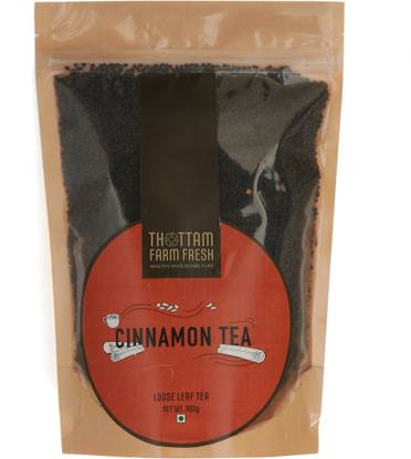 Thottam Farm Fresh Cinnamon Tea | Black Tea Blend Mixed with True Cinnamon | 100% Pure Loose Leaf Tea | Pesticide Free | Kerala Origin Unflavoured Black Tea Pouch