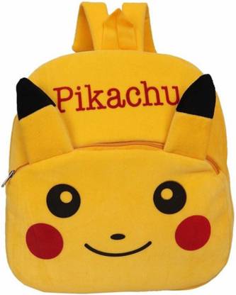 ForChild Creations Fabric PIKACHU School Backpack (13 L, PIKACHU )Plush Bag (YELLOW, 13 L) Plush Bag