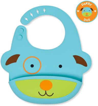 SKIP HOP Zoo Fold & Go Silicone Bib