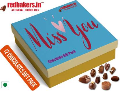 redbakers.in MissYou 12Chocolate Gift Box Truffles