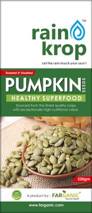 FARGANIC Organic Roasted Pumpkin Seeds Sourced from The Finest Quality Crops with exceptionally high Nutritional Value 250 gm Pumpkin Seeds