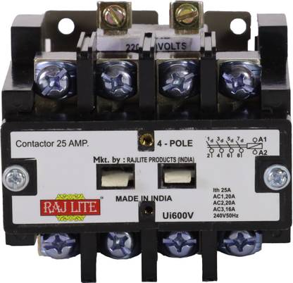 RAJLITE 4 POLE CONTACTOR RCH TYPE RJRCH4 MCB