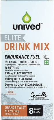 Unived Elite Drink Mix, 2:1 Carbohydrate Ratio, 190kcal, Vegan Isotonic - Orange Twist Nutrition Drink