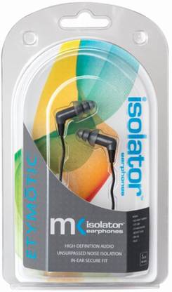 Etymotic Research MK5 Isolator Low Profile Noise-Isolating in-Ear Earphones Wired