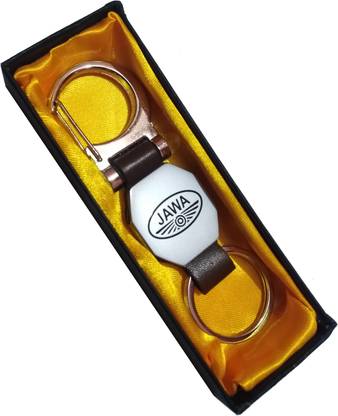 Jawa Keychain Brown leather & Metal key chain zawa Key Chain