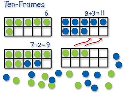 LEARNING RESOURCES Giant Magnetic Ten-Frame Set, Classroom Math Set, Magnetic Whiteboard Set, Set Of 4, Ages 5+