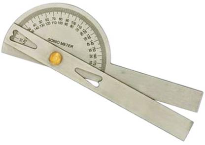 Raindrop World Goniometer Degree Protector Angle Finder Arm Rule Professional Metal 0-180 Degrees 150mm Measurement Scale (Small, 4.8 inch) Medical Goniometer