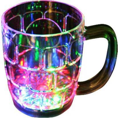 WebDealz Led Glass Cup Inductive Rainbow Color Changing Flashing Light Up Plastic Plastic Coffee Mug