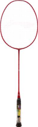LI-NING Full Carbon Graphite Lightweight Strung Badminton Racquet, S2 Silver, Red Strung Badminton Racquet