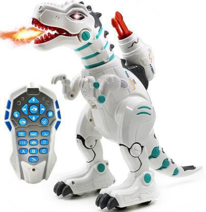 kids collection Dinosaur Toys, Intelligent Robot Dinosaur Remote Control Dinosaurs RC Robots Toys for Kids Boys (White)