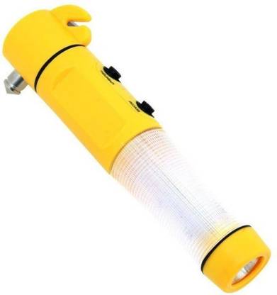 FLYNGO 5 in 1 Multi function Car Emergency Flash Light Torch With In Built Seat belt Cutter, SOS Flash Light, Hammer, and Magnet Torch