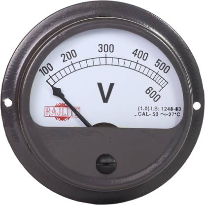 RAJLITE MOVING INDICATING INSTRUMENTS ROUND 2.5 INCH VOLTMETER Voltmeter