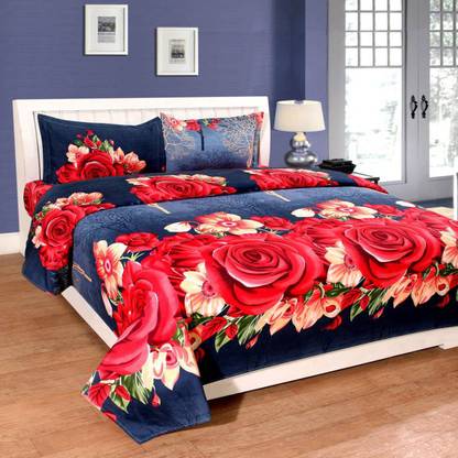 JMD 180 TC Microfiber Double Printed Flat Bedsheet
