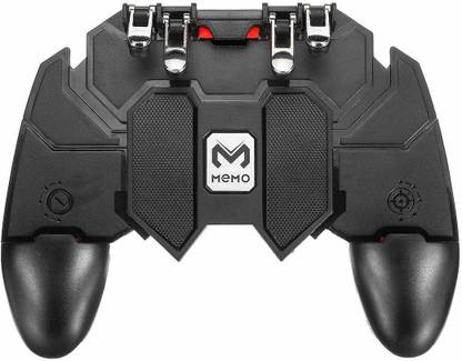 TSV Best Portable AK66 Powerful Fire Six Finger All-in-One Universal Compatibility Metal Quality Trigger Controller Joystick Mobile Game Controller Remote, Gaming Grip Remote Control Compatible with PUBG/Fortnite/Knives Out/Rules of Survival, Cell Phone Joystick Holder for iOS and Android Gamepad  Gaming Accessory Kit