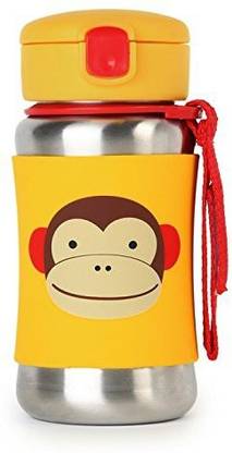 SKIP HOP Zoo Stainless Steel Straw Bottle 350 ml Water Bottle