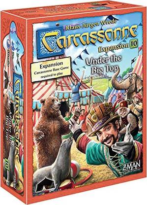 Z-Man Games Carcassonne Expansion 10 Under The Big Top Party & Fun Board Game