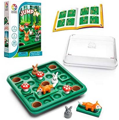 Smartgames Jump In , A Cognitive Skill-Building Travel Puzzle Game For Kids And Adults Ages 7 & Up, 60 Challenges In Travel-Friendly Case. Party & Fun Board Game