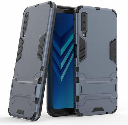 WAVECHOICE Bumper Case for Samsung Galaxy A7 2018 D3 Dual Layer Armor Hard Slim Hybrid Kickstand