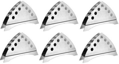 Dynore Set of 6 triangle napkin holder 1 Compartments Stainless Steel Napkin Holder