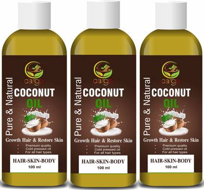 Cargo Extra Virgin Cold Pressed Coconut oil for Skin and Hair -300ML Hair Oil