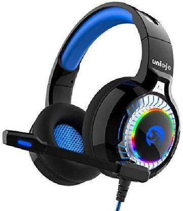 Uniojo Gaming Headset,Vibration Effect, Led Light Wired without Mic