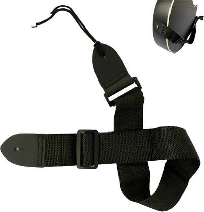 Nema Adjustable Nylon Guitar Strap - Black Nylon Strap