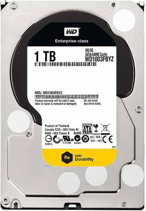WD WD RE4 1 TB Desktop Silver SATA Internal Hard Disk Drive (HDD) (WD1003FBYZ-010FB0)