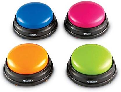 LEARNING RESOURCES Answer Buzzers, Set Of 4 Colored Buzzers, Ages 3+
