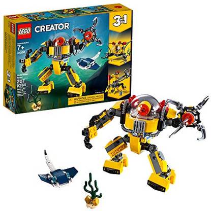 LEGO Creator 3In1 Underwater Robot 31090 Building Kit (207 Pieces)