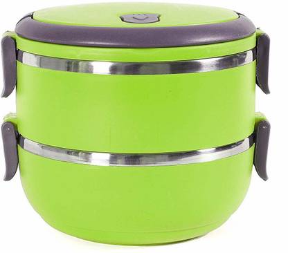 ocean count Two Later Plastic lunch box 2 Containers Stainless Steel Office Lunch Box