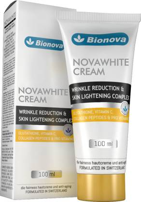 Bionova Novawhite Glutathione Cream for Glowing Skin Wrinkle Reduction Complex for Men and Women- Suitable For all Skin types, 100ml