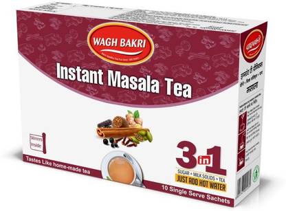 Waghbakri Masala Tea Premix, Pack of 3 - 420 g Unflavoured Instant Tea Box