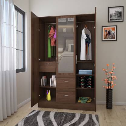 Flipkart Perfect Homes Andes Engineered Wood 3 Door Wardrobe
