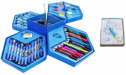 STVM toys Small Drawing Book with Colors Box Color Pencil ,Crayons, Water Color, Sketch Pens